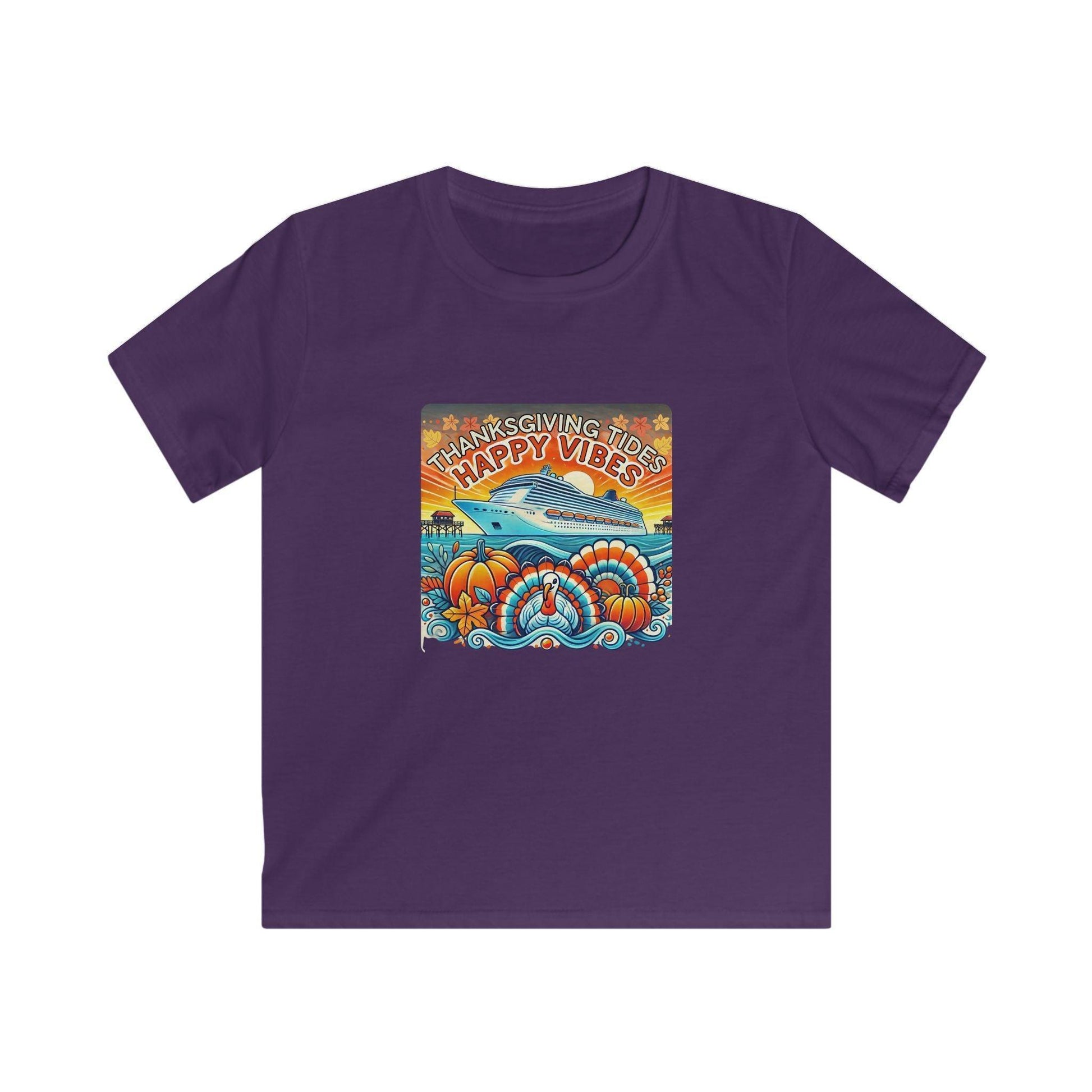 Thanksgiving Tides, Happy Vibes - Women's Softstyle Tee - Whippie's