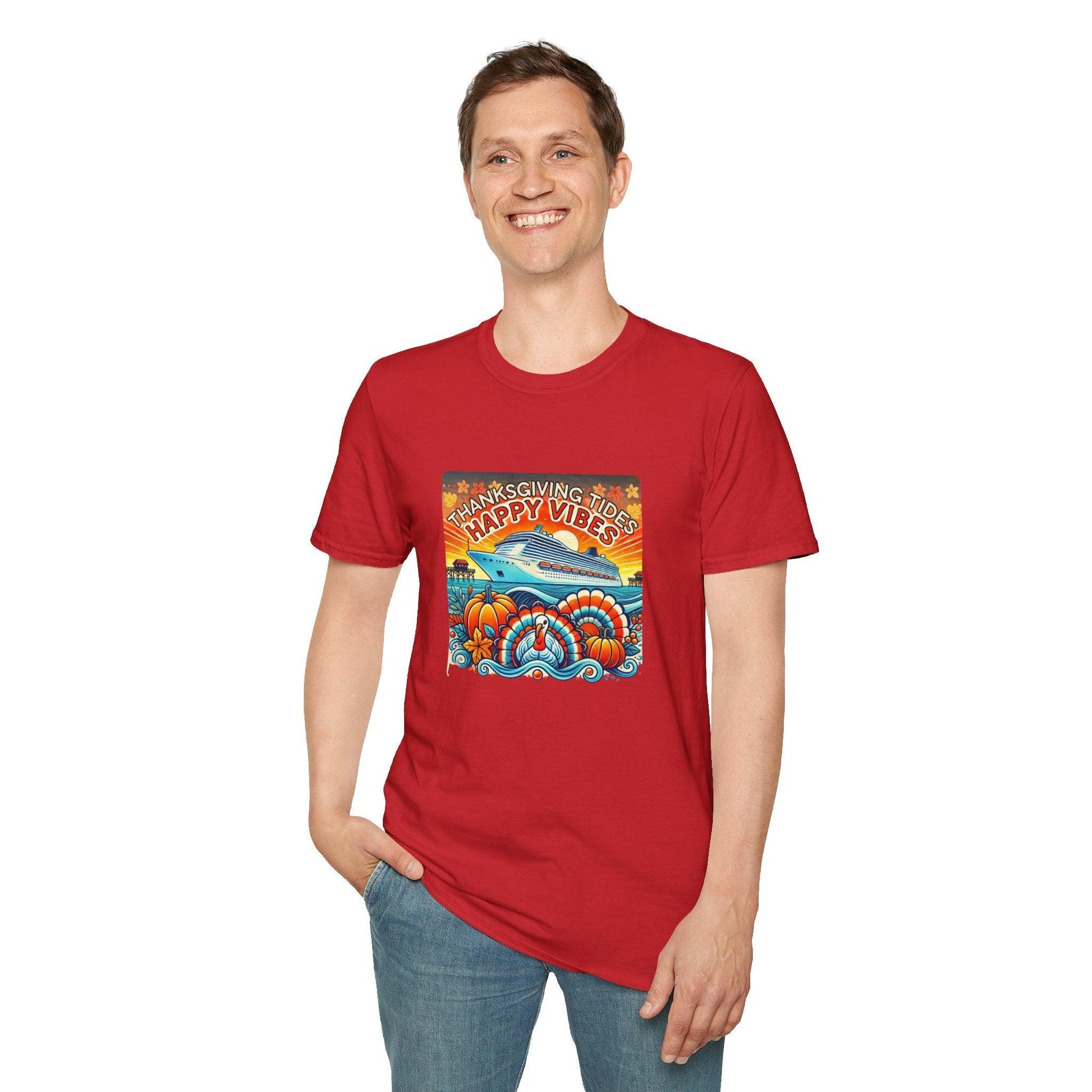 Thanksgiving Tides, Happy Vibes - Unisex T-Shirt - Whippie's