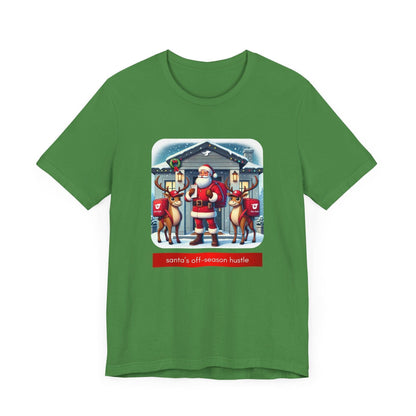 🎅 Santa's Off-Season Hustle 🍕 Unisex Tee ✨ Who knew Santa delivered more than presents? - Whippie's