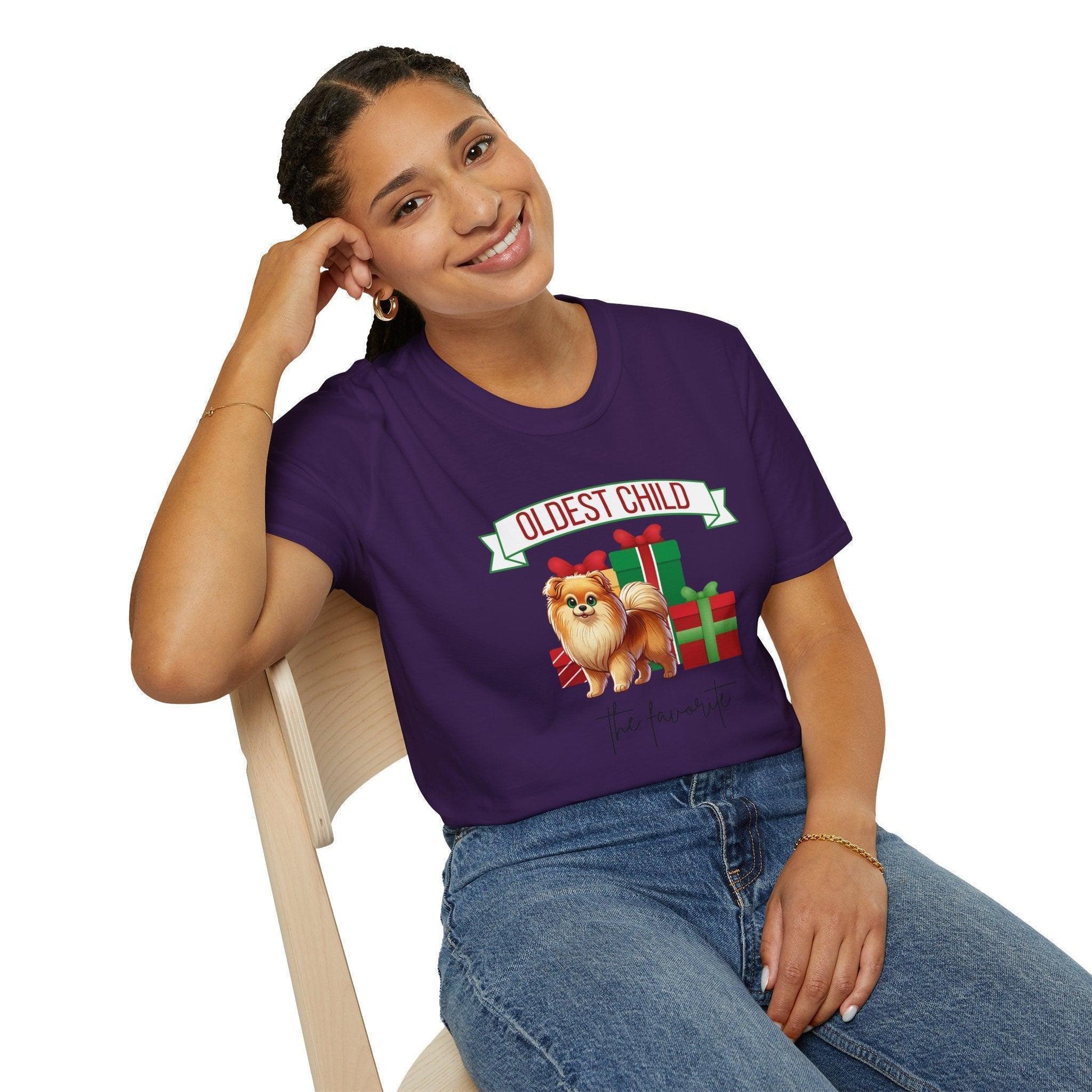 Oldest Child, The Favorite 🎁🐶 Pomeranian - Unisex Tee! 🎁👑 - Whippie's