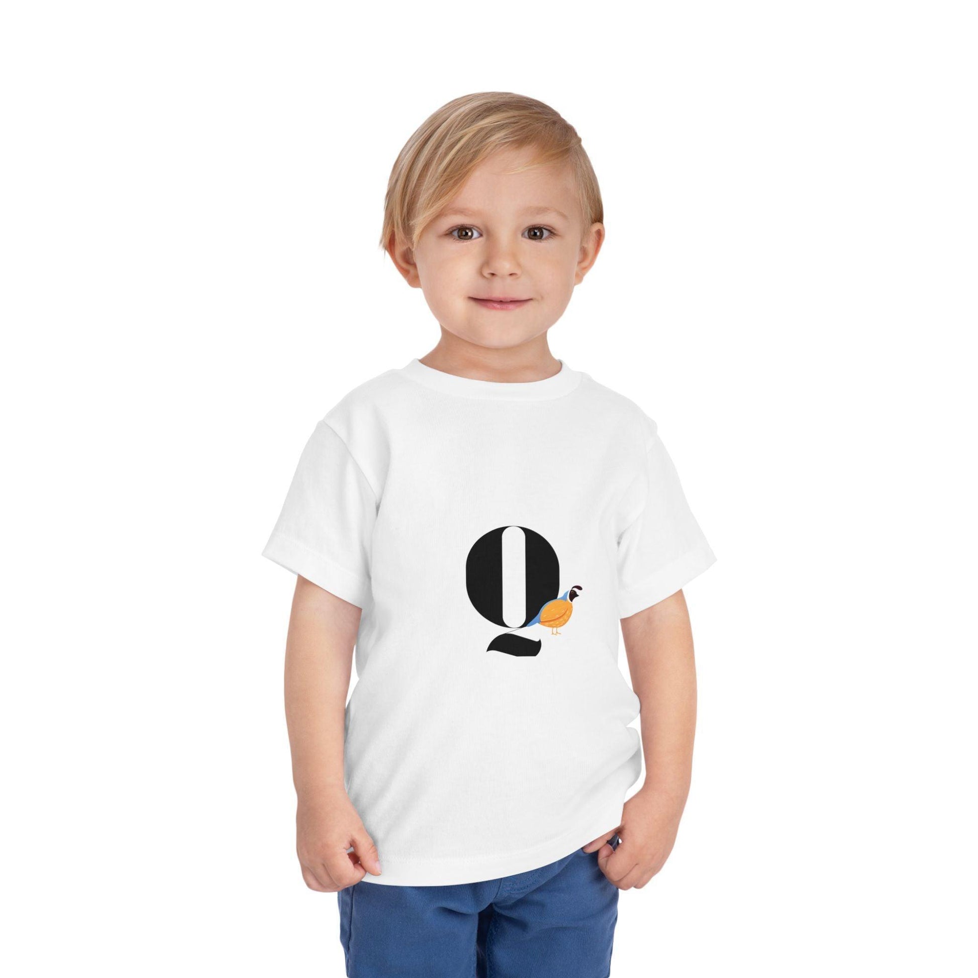 Alphabet Adventures: Letter Q - Quail Toddler T-shirt - Whippie's