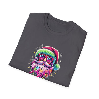Shine Bright Like Santa! 🎅🎄🌈✨ - Unisex Softstyle T-shirt - Whippie's