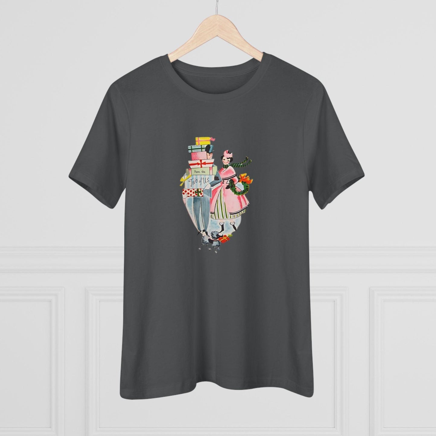 🎁 From the Two of Us! 🎄 Women's Tee ✨ Spread vintage holiday cheer! - Whippie's