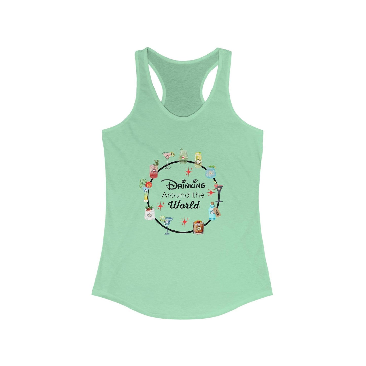 Drinking Around the World - Princess Drinks - Women's Ideal Racerback Tank - Whippie's