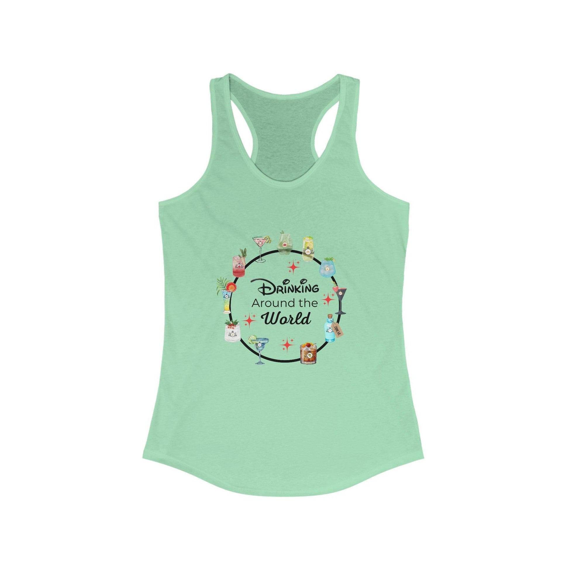 Drinking Around the World - Princess Drinks - Women's Ideal Racerback Tank - Whippie's
