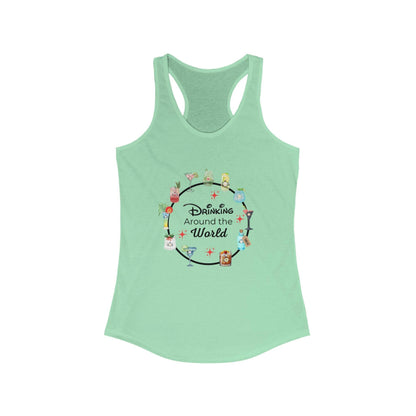 Drinking Around the World - Princess Drinks - Women's Ideal Racerback Tank - Whippie's