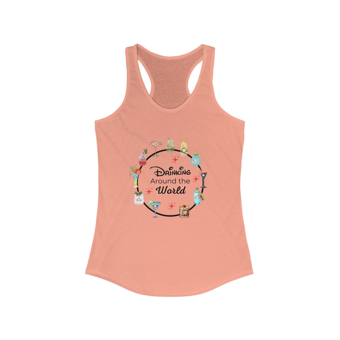 Drinking Around the World - Princess Drinks - Women's Ideal Racerback Tank - Whippie's