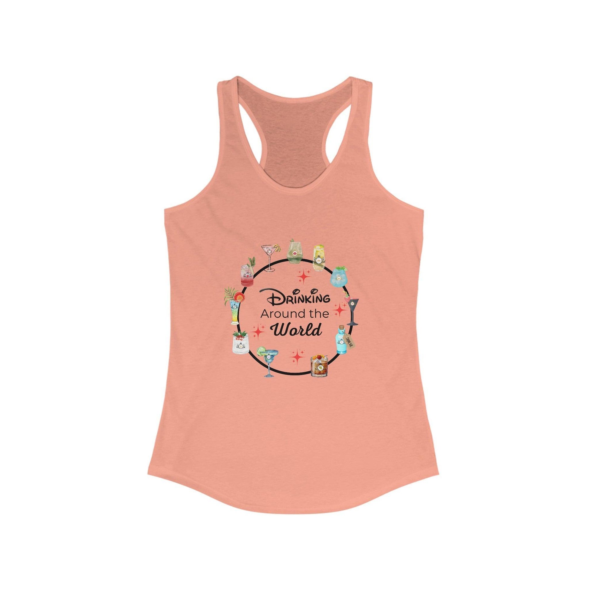 Drinking Around the World - Princess Drinks - Women's Ideal Racerback Tank - Whippie's