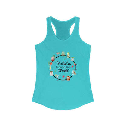 Drinking Around the World - Princess Drinks - Women's Ideal Racerback Tank - Whippie's