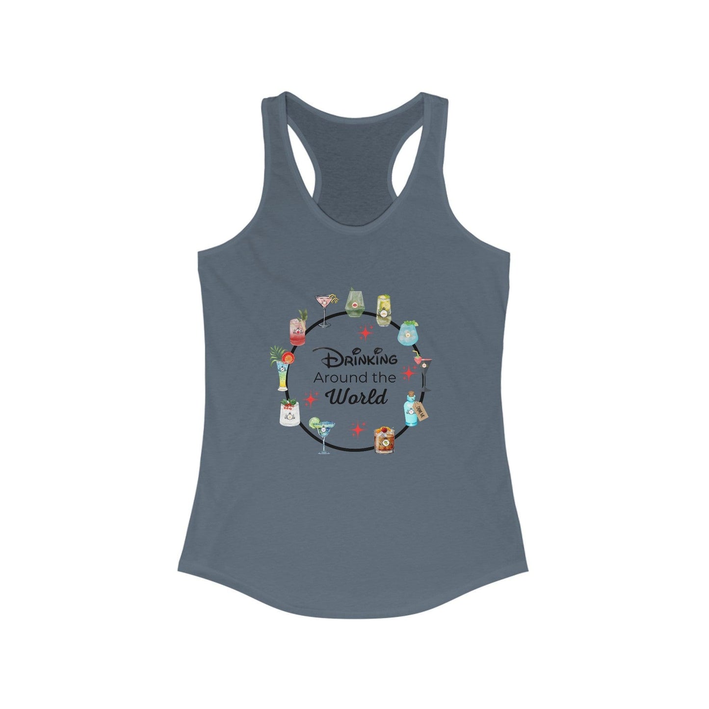 Drinking Around the World - Princess Drinks - Women's Ideal Racerback Tank - Whippie's