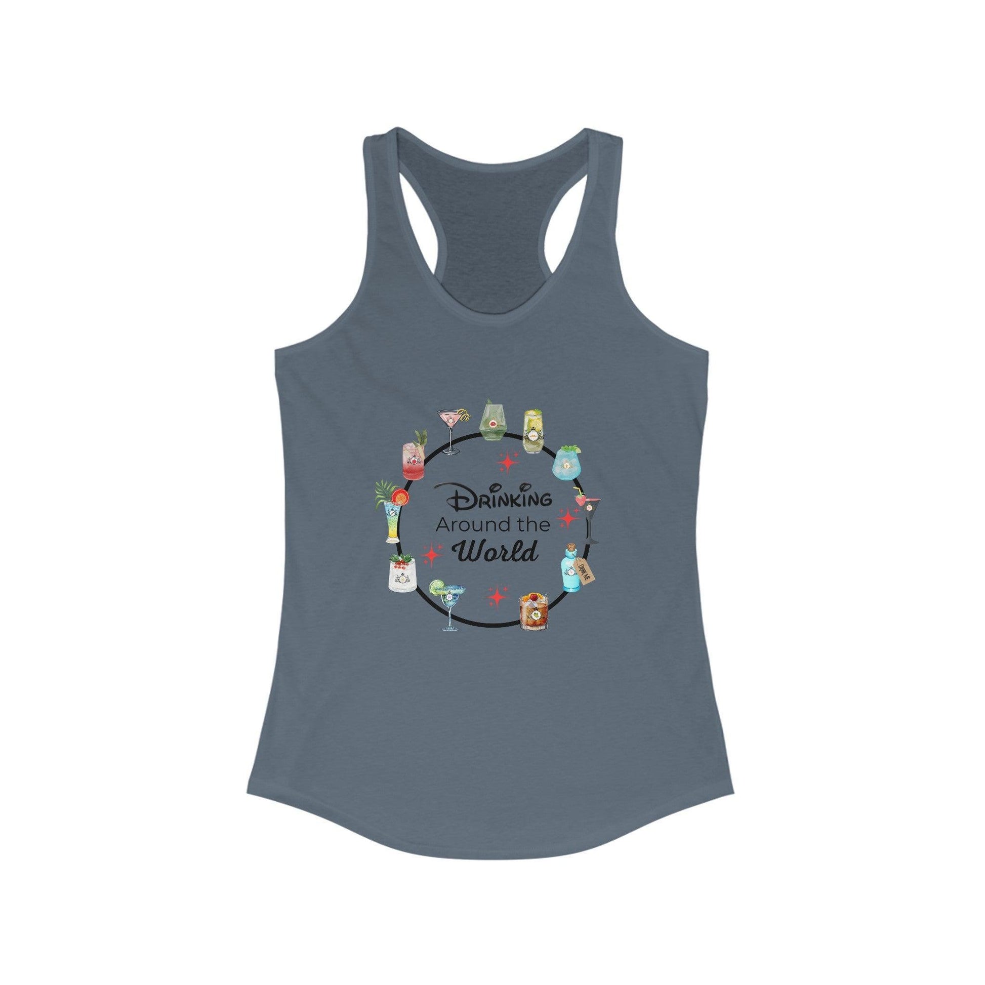 Drinking Around the World - Princess Drinks - Women's Ideal Racerback Tank - Whippie's