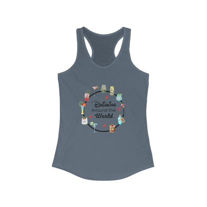 Drinking Around the World - Princess Drinks - Women's Ideal Racerback Tank - Whippie's