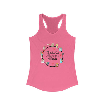 Drinking Around the World - Princess Drinks - Women's Ideal Racerback Tank - Whippie's