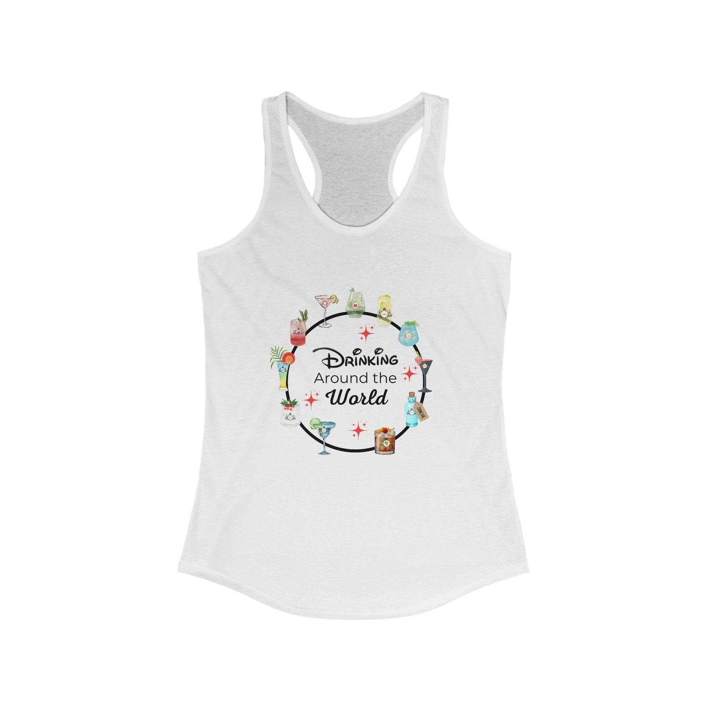 Drinking Around the World - Princess Drinks - Women's Ideal Racerback Tank - Whippie's