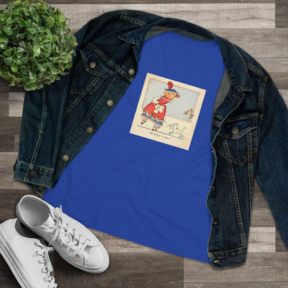 Christmas is Here - Vintage Girl with Poodle - Women's Softstyle Tee - Whippie's