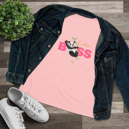 Cookie Boss Women's Tee - Panda-monium at the Cookie Booth! 🍪👑🐼 - Whippie's
