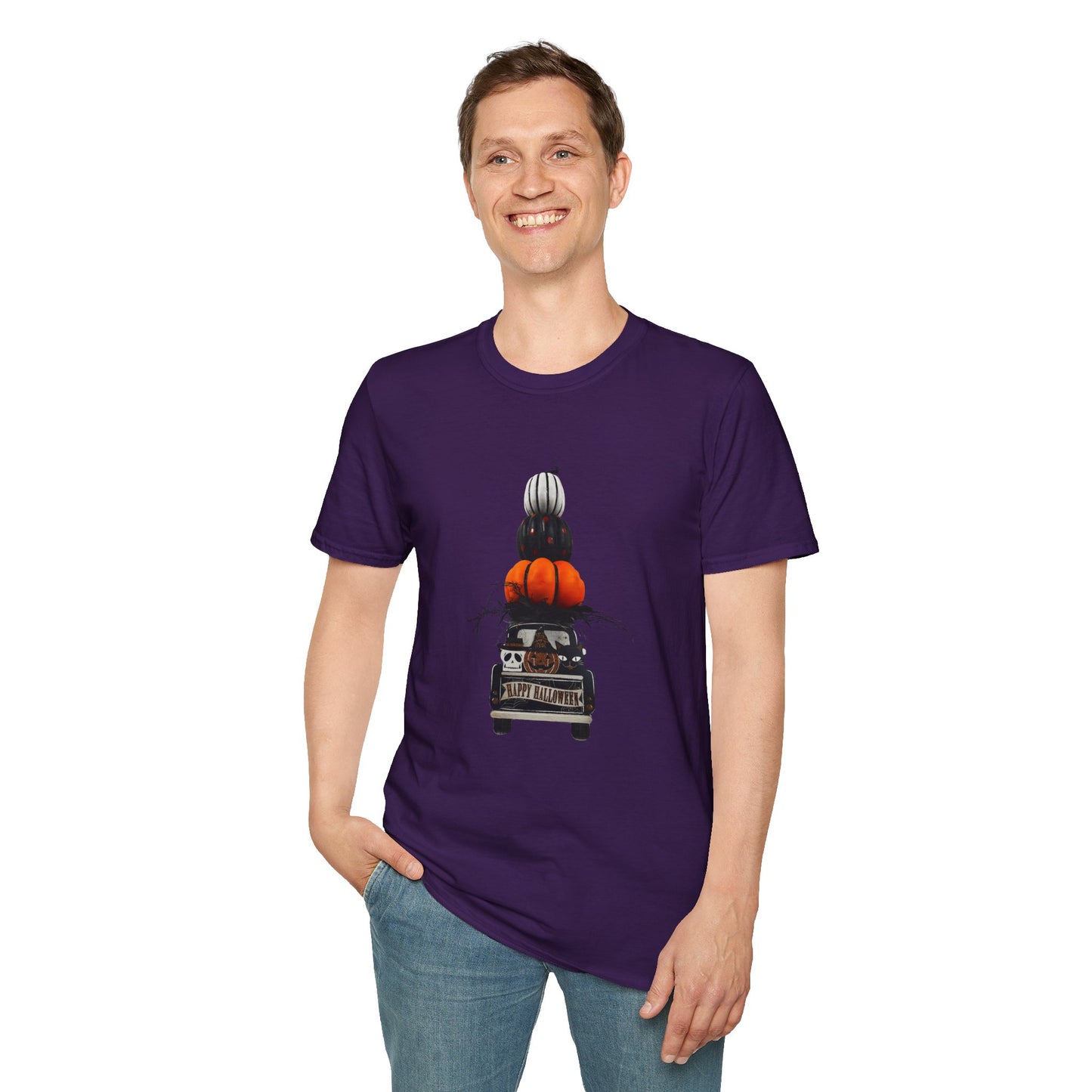 Halloween Truck | Festive Pumpkin Pickup Unisex Tee