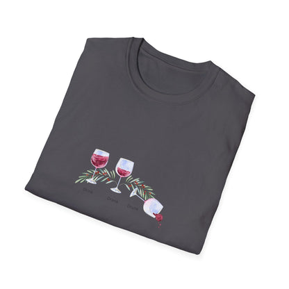 Drink Drank Drunk 🍷🍷🍷 - Holiday Edition - Unisex Softstyle T-shirt - Whippie's