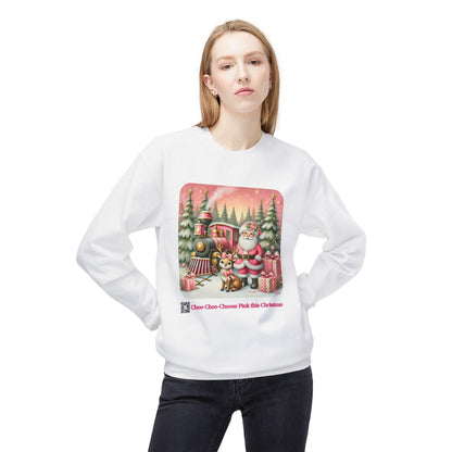 💖 Choo-Choo Choose Pink 🚂 Unisex Fleece Sweatshirt 🎁 - Whippie's