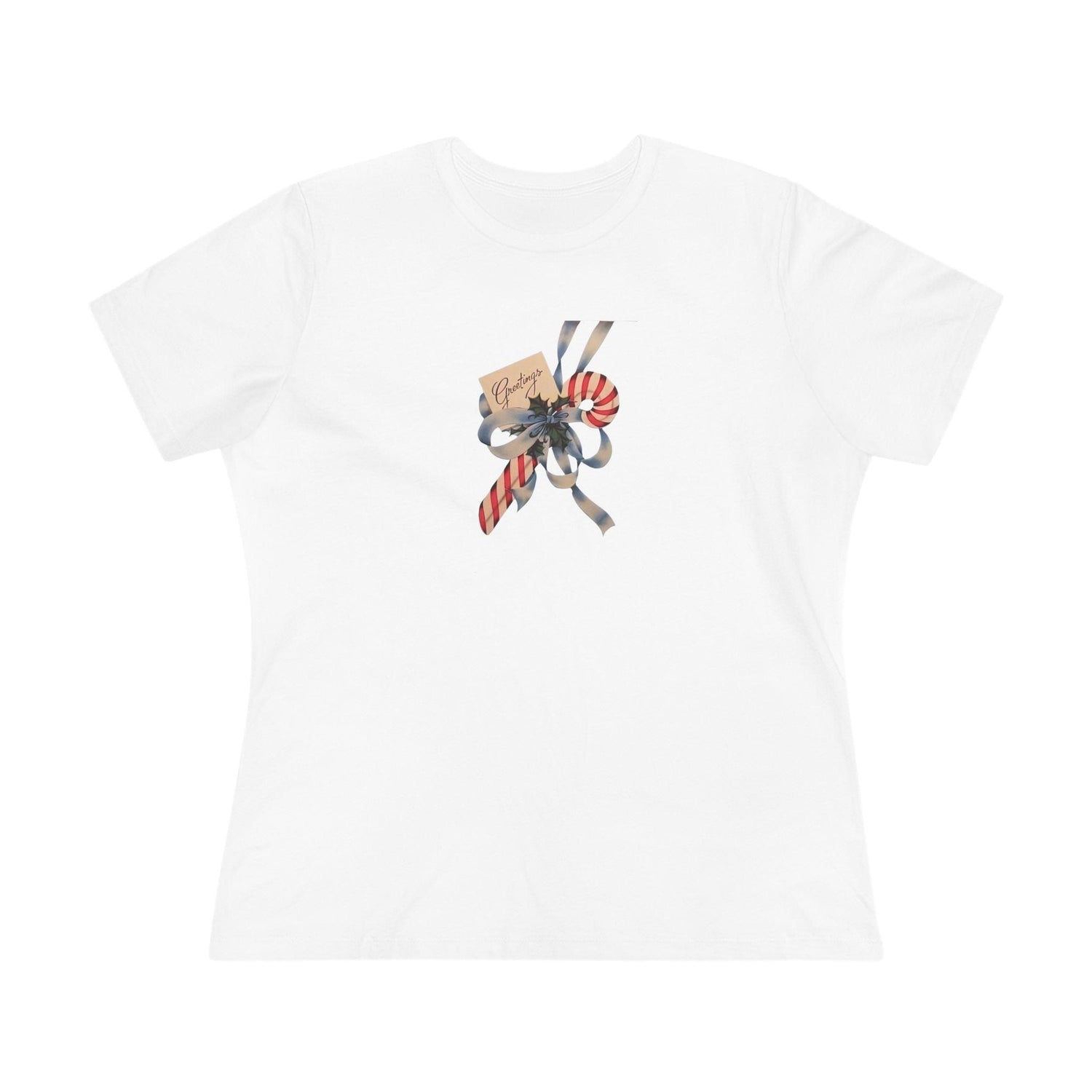 Candy Cane Greetings - Women's Softstyle Tee - Whippie's