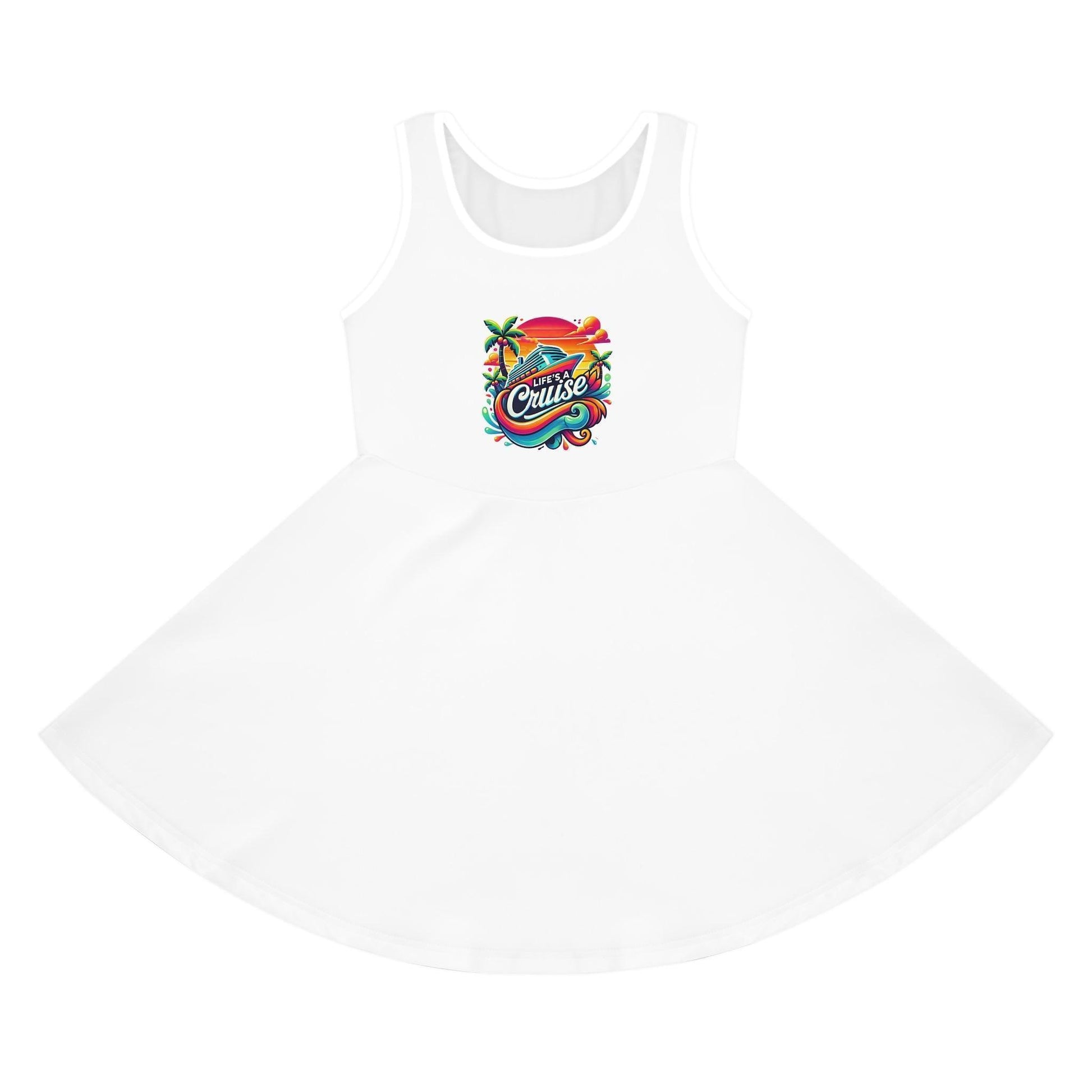 Life's a Cruise Girls' Dress 🌊☀️🚢🌴 (with twirly skirt!) - Whippie's