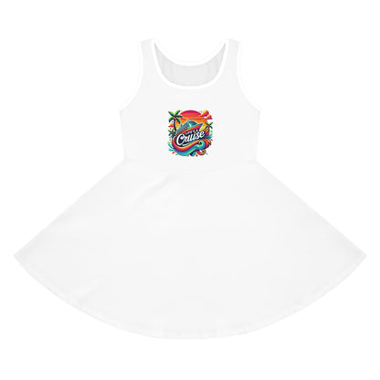 Life's a Cruise Girls' Dress 🌊☀️🚢🌴 (with twirly skirt!) - Whippie's