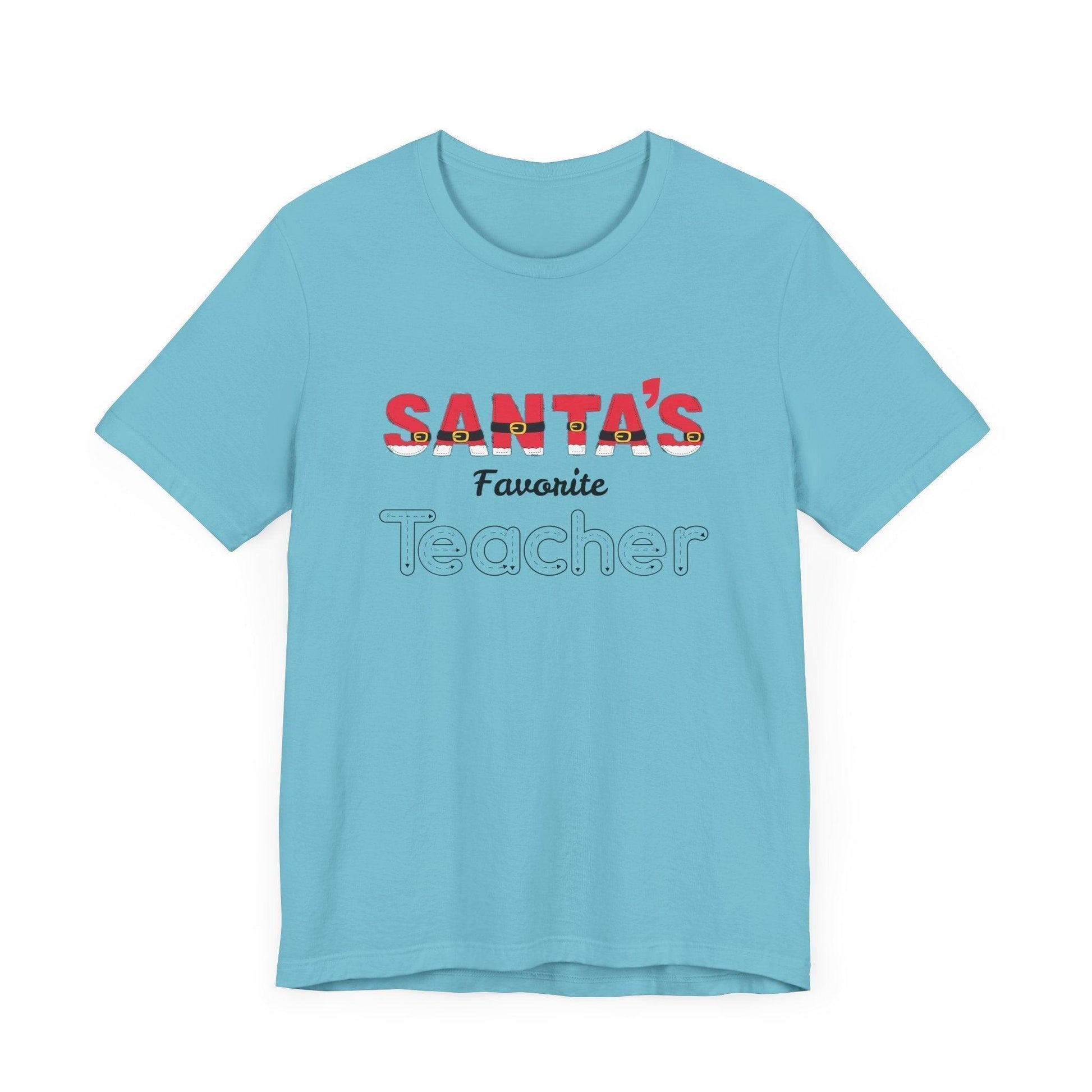 🎅 Santa's Favorite Teacher 🍎 Unisex Jersey Tee ✨ - Whippie's