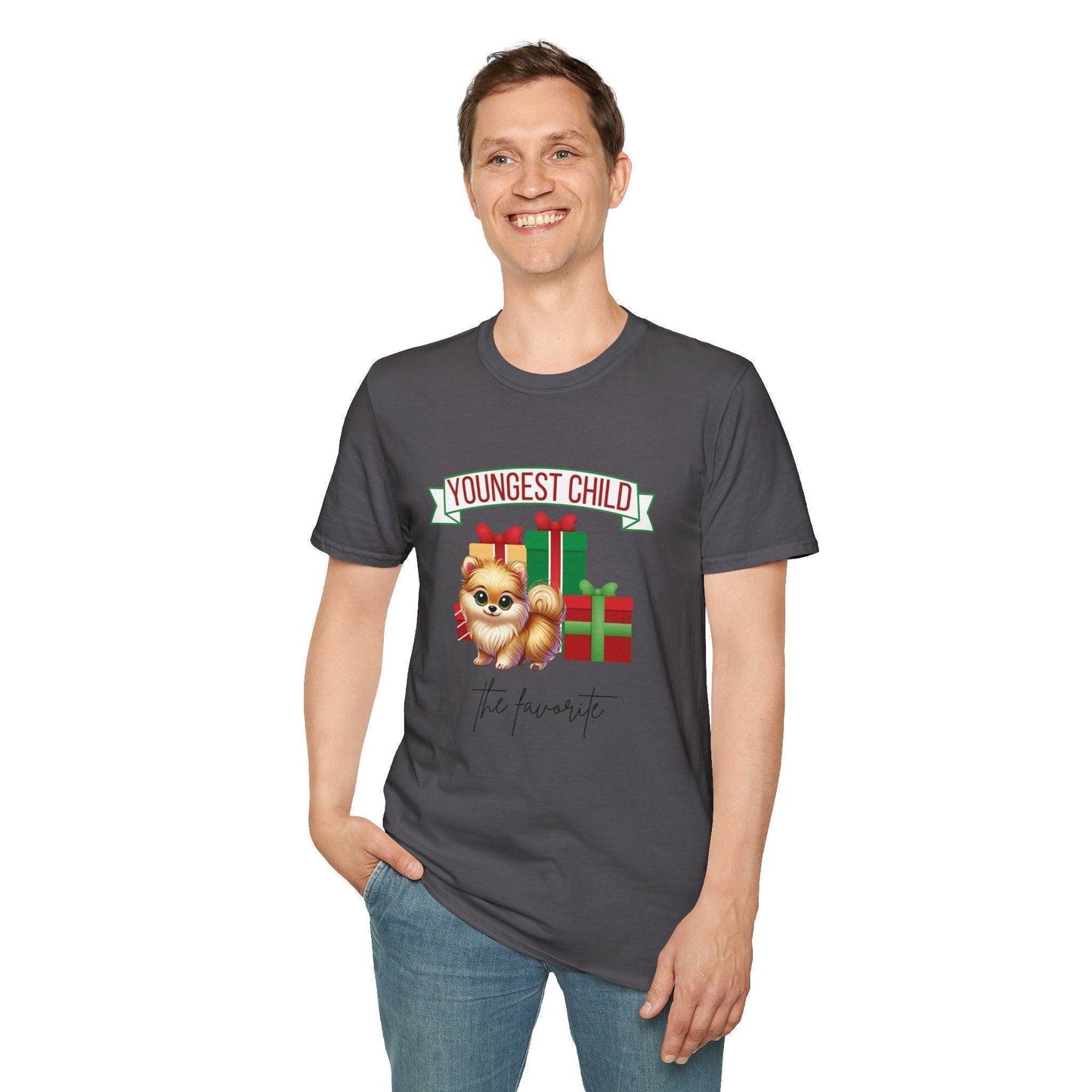 Youngest Child, The Favorite 🎁🐶 Pomeranian - Unisex Tee! 🎁👑 - Whippie's