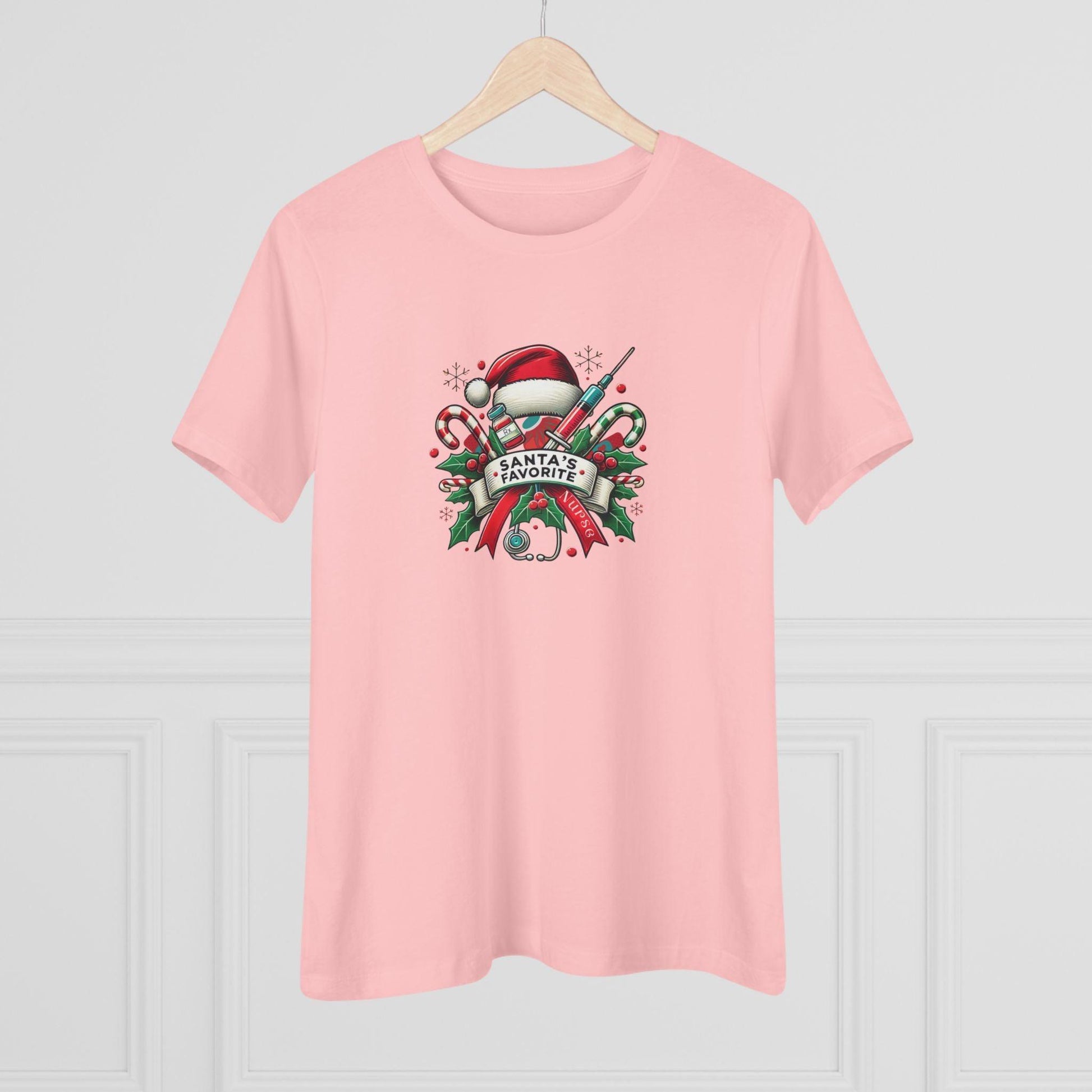 Santa's Favorite School Nurse - Women's Softstyle Tee - Whippie's