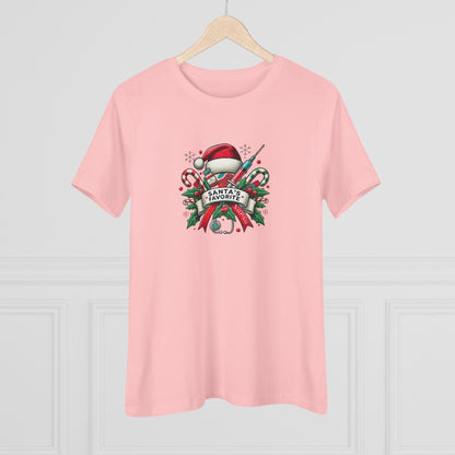 Santa's Favorite School Nurse - Women's Softstyle Tee - Whippie's