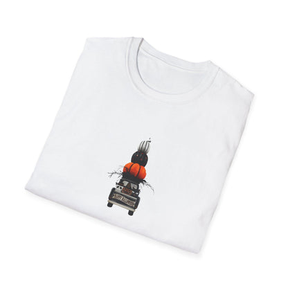 Happy Halloween! 🎃👻💀 Truckin' Treats in Style! - Unisex Softstyle T-shirt - Whippie's