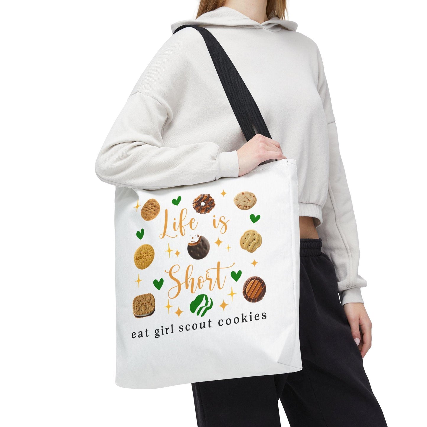 Life is Short, Eat Girl Scout Cookies Tote Bag 🍪❤️ - Whippie's