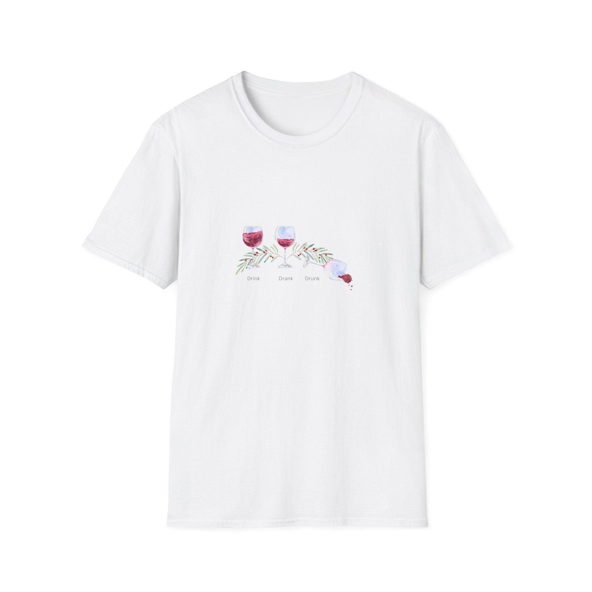 Drink Drank Drunk 🍷🍷🍷 - Holiday Edition - Unisex Softstyle T-shirt - Whippie's