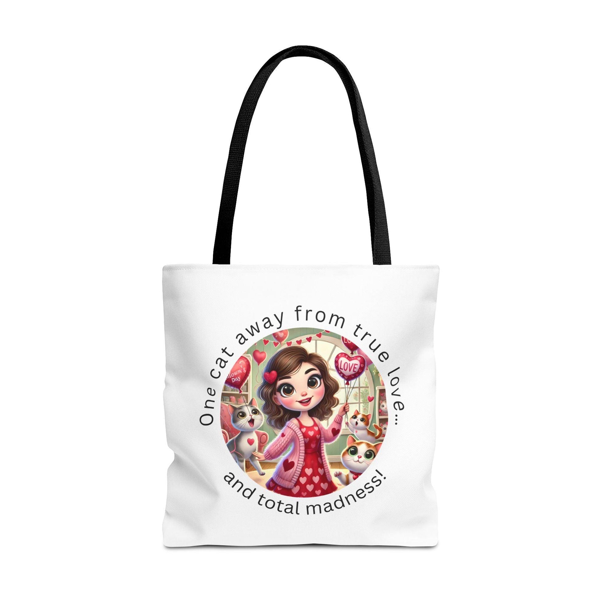 😻 One Cat Away From True Love... Tote Bag ✨ Purr-fectly practical and oh-so-stylish! - Whippie's
