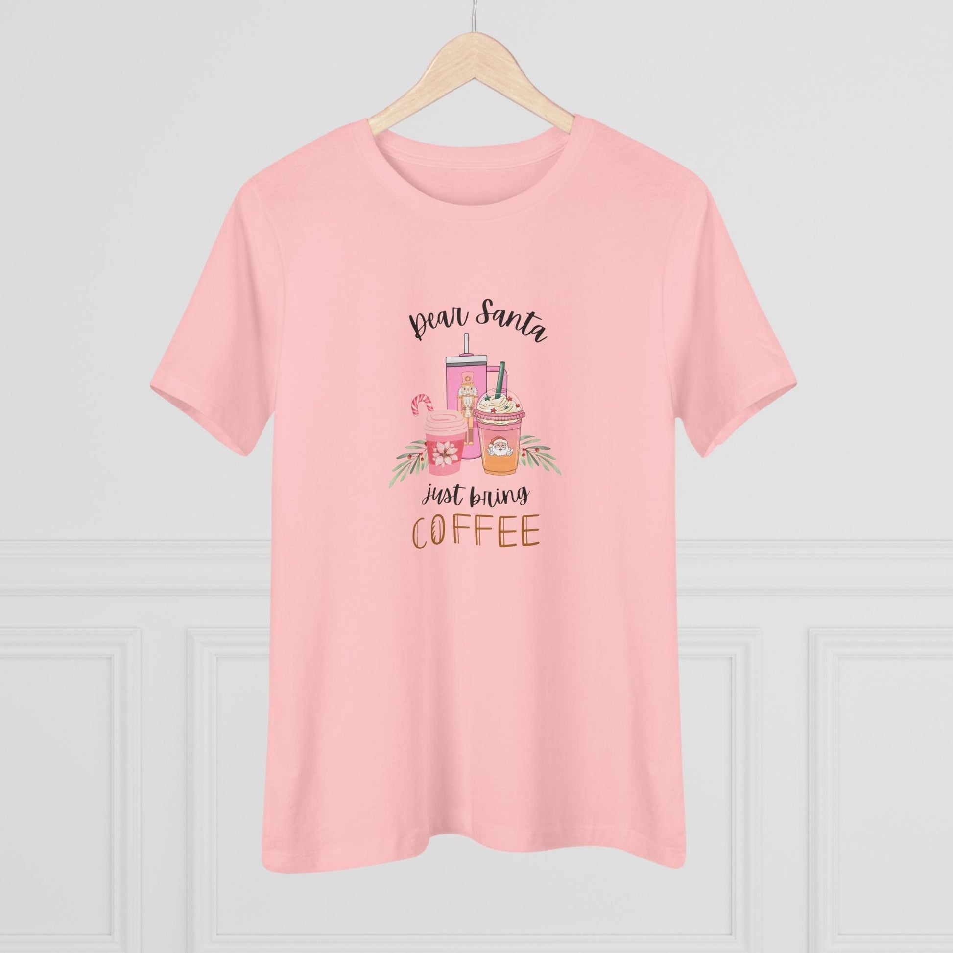 Dear Santa, just bring COFFEE - Women's Softstyle Tee - Whippie's