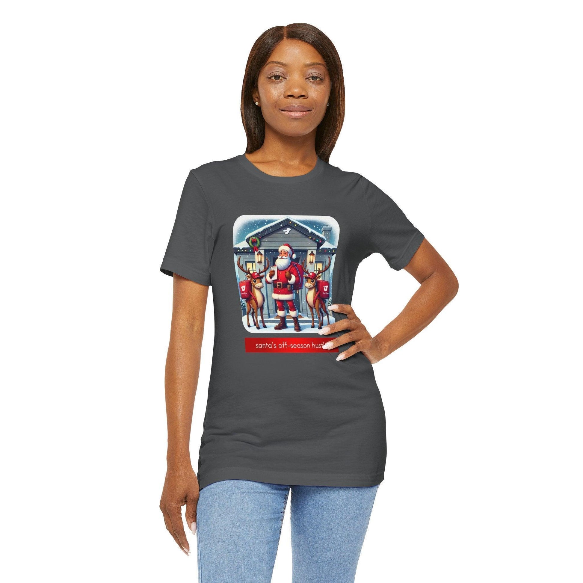 🎅 Santa's Off-Season Hustle 🍕 Unisex Tee ✨ Who knew Santa delivered more than presents? - Whippie's