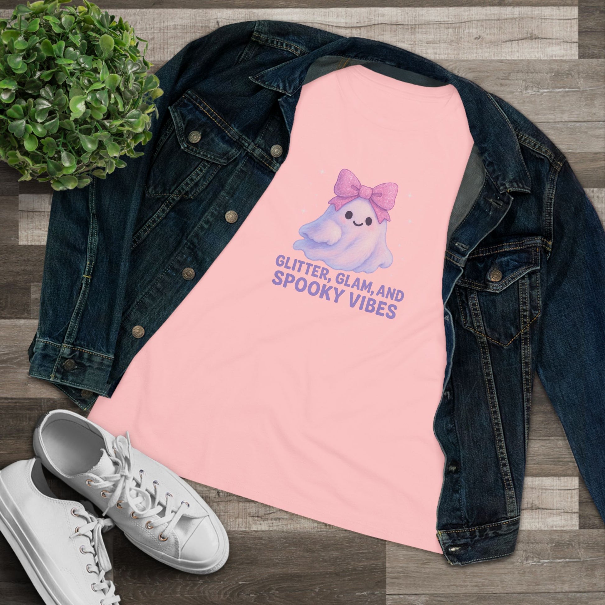 Glitter, Glam, & Spooky Vibes Women's Relaxed Tee - Whippie's