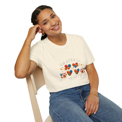 Grateful Hearts Four Hearts Unisex T-Shirt