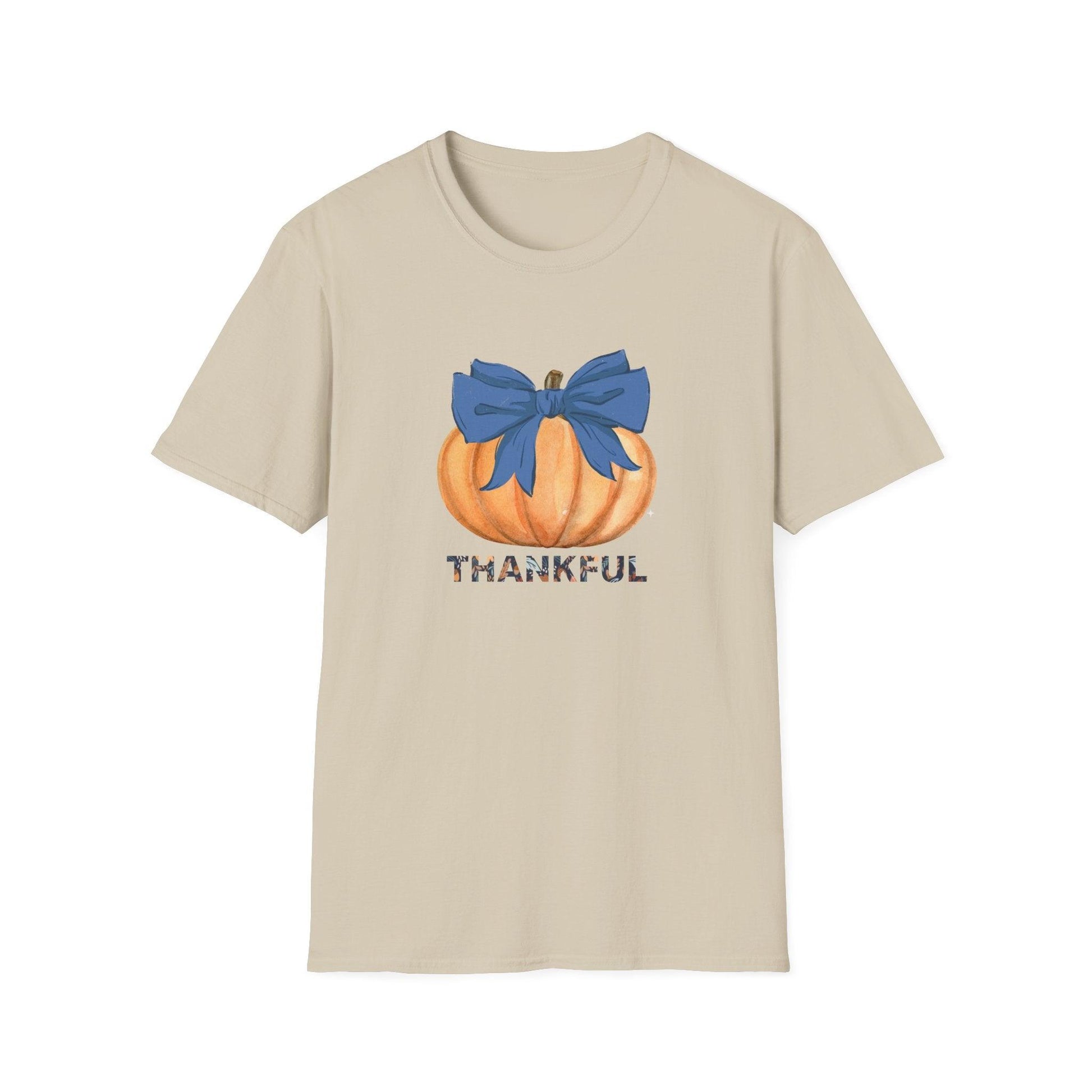 Thankful Pumpkin Tee - A Heart Full of Gratitude! 🧡💙 Unisex Tee - Whippie's