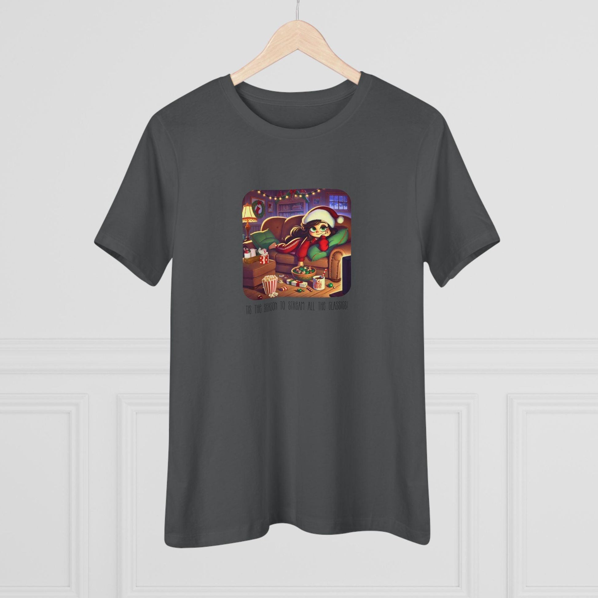 🎅🍿 'Tis the Season to Binge All the Classics! 🎄🎁 - Women's Softstyle Tee - Whippie's