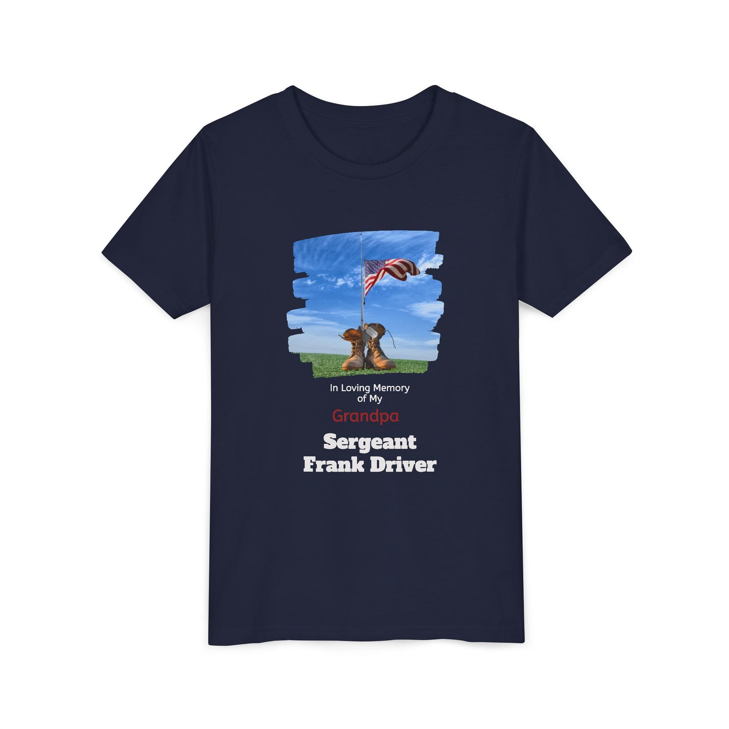 Memorial Day Military Boots - Youth T-shirt - Personalizable