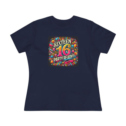 Sweet 16 & Party Ready - Women's Softstyle Tee - Personalizable - Whippie's