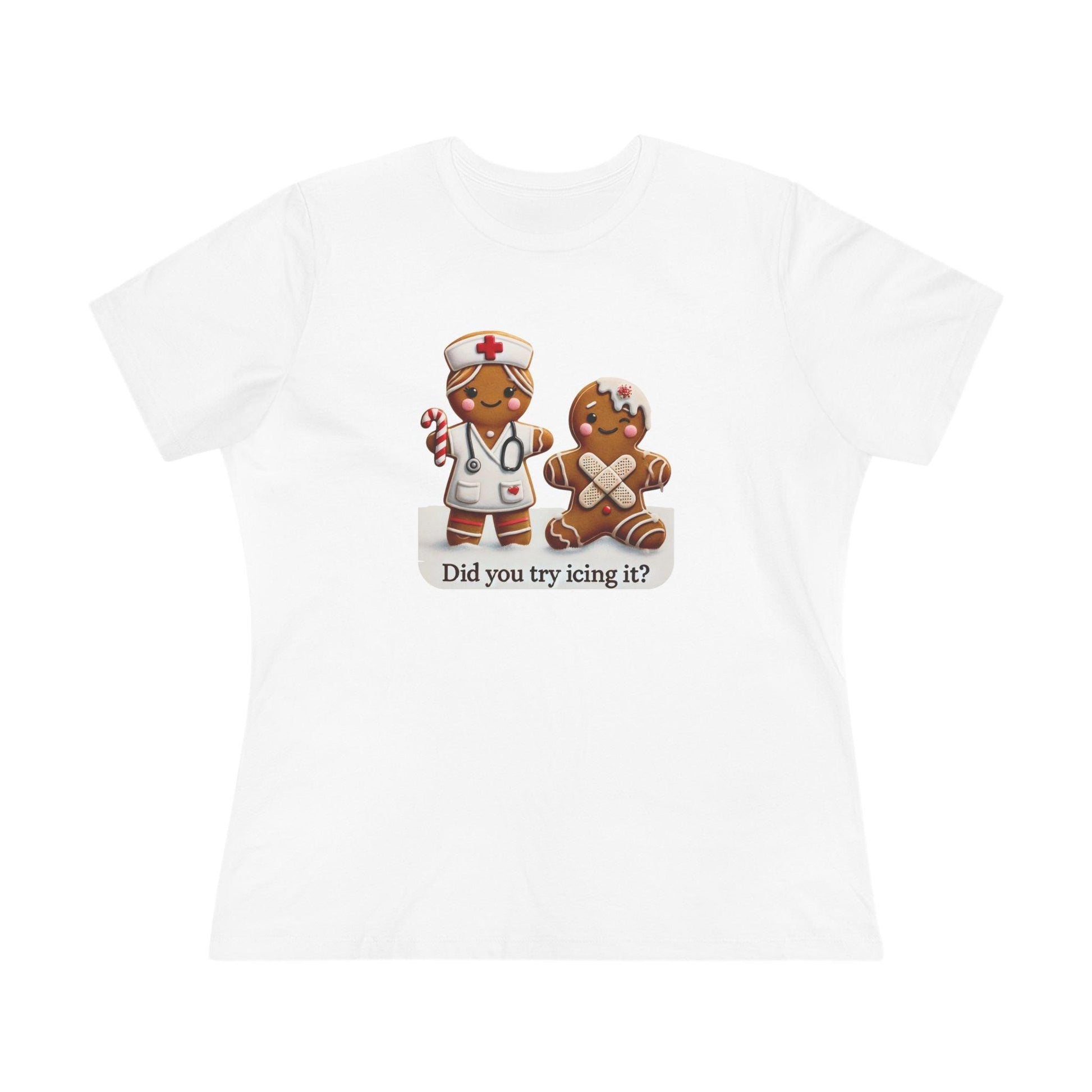 🍪🩹 "Did You Try Icing It?" 👩‍⚕️🎄 - Women's Softstyle Tee - Whippie's