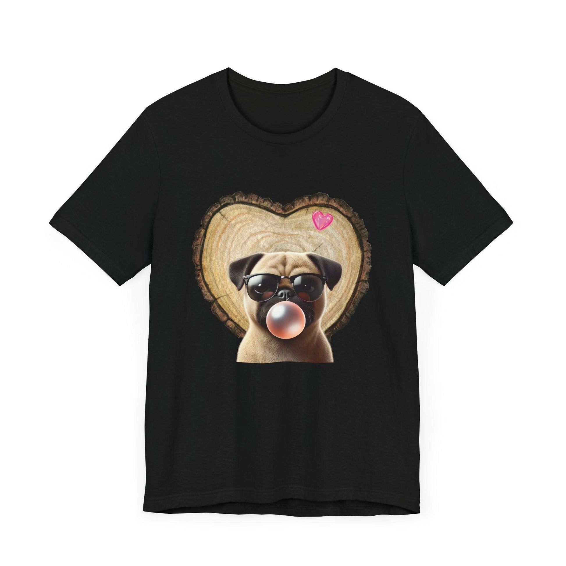 Pug Love - Unisex Jersey Tee - 🐶💕 Spread the Love with a Bubbly Pug! 💕🐶 - Whippie's