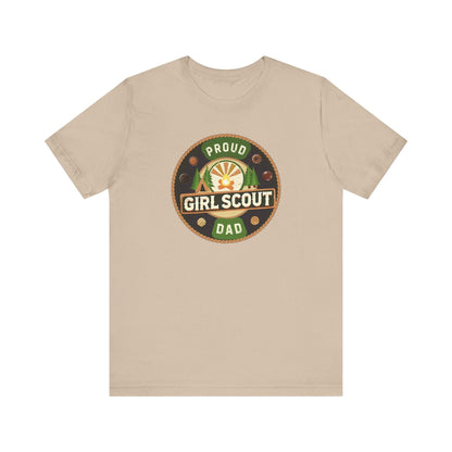 Proud Girl Scout Dad - Unisex Jersey Tee - Adventure Awaits! - Whippie's