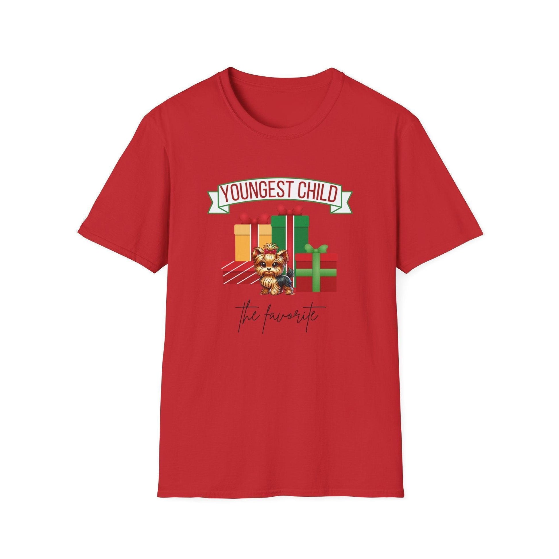 Youngest Child, The Favorite 🎁🐶 Yorkie - Unisex Tee! 🎁👑 - Whippie's