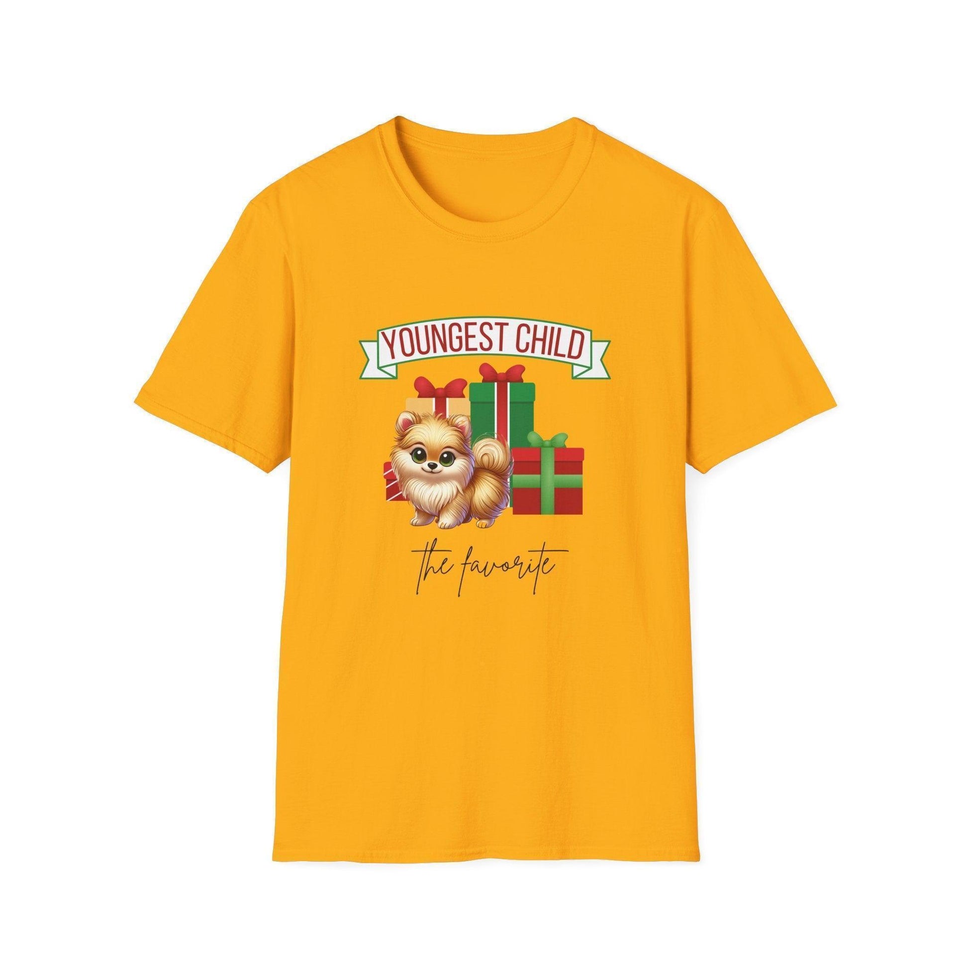 Youngest Child, The Favorite 🎁🐶 Pomeranian - Unisex Tee! 🎁👑 - Whippie's