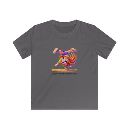 Why Walk When You Can Cartwheel?" Kids' Tee! 🤸‍♀️ - Whippie's