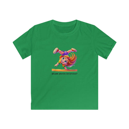 Why Walk When You Can Cartwheel?" Kids' Tee! 🤸‍♀️ - Whippie's