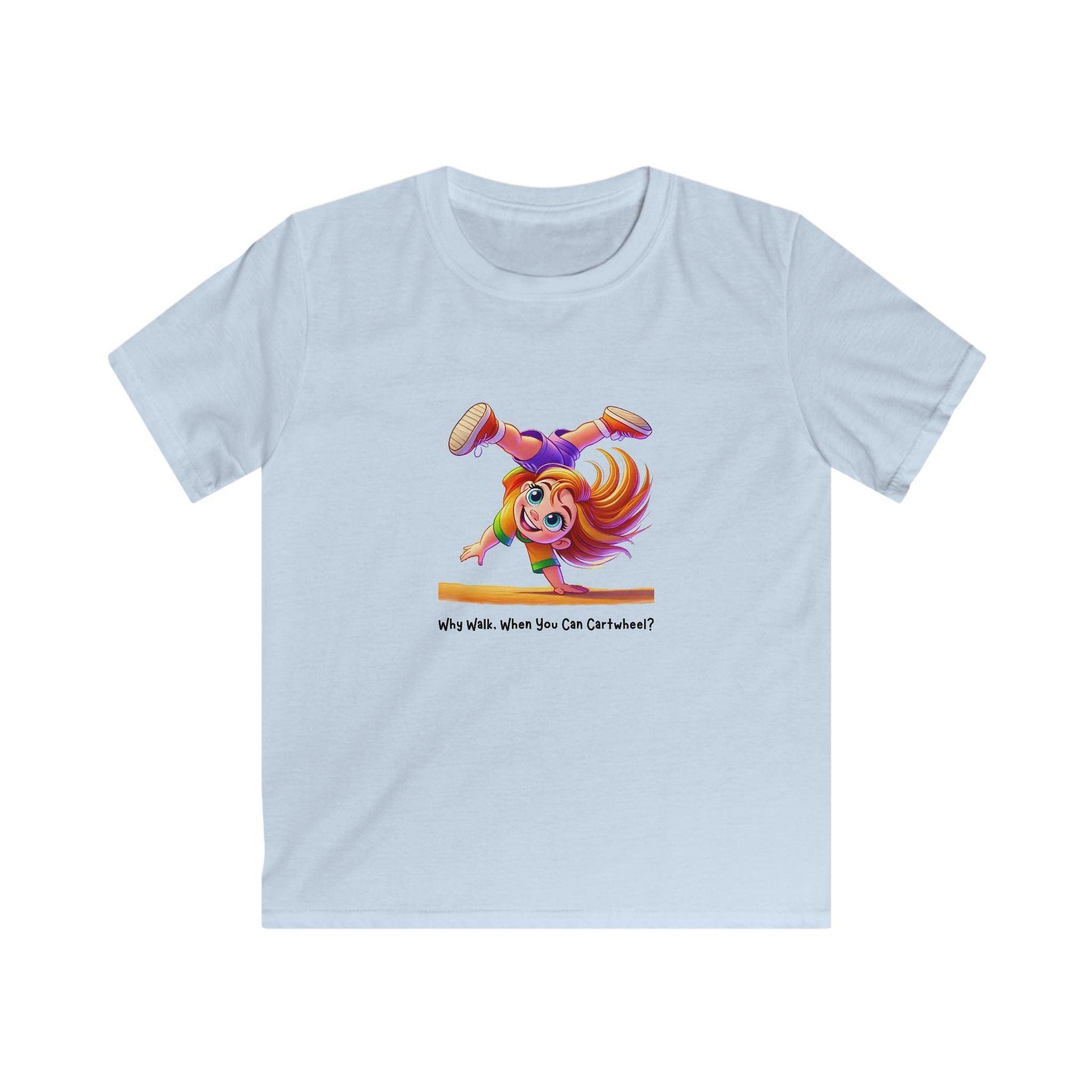 Why Walk When You Can Cartwheel?" Kids' Tee! 🤸‍♀️ - Whippie's